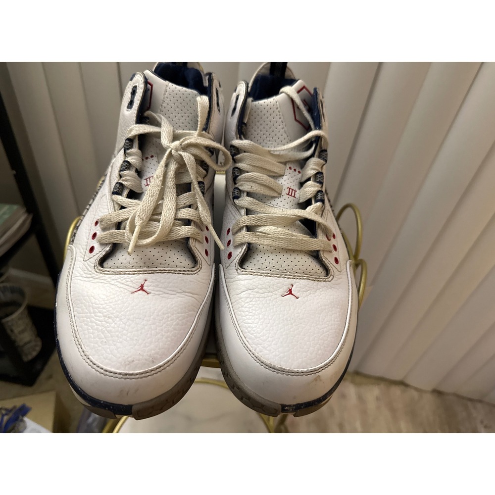 Jordan SC-1 True Blue White Navy Red Elephant Print Sneakers Mens 11.5
